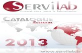 Catalogue essentiel 2013 servilab consommable