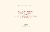 Histoire critique de la littérature latine