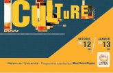 Programme culturel | Oct 2012 -Janv 2013 | Maison de l'Université