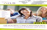 AILS séjours linguistiques | Brochures Etudiants & Adultes 2013