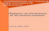 Rapport de la CNAMed au Parlement et au Gouvernement - Année 2006-2007
