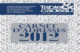 Table&Cadeau - Carnet d'adresse 2012
