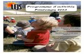 Programme printemps 2013