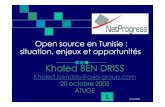 Open source en Tunisie :situation, enjeux et opportunités