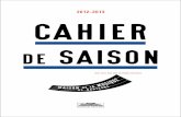 Le Cahier de Saison 2012-2013