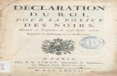 Déclaration du Roi, pour la police des Noirs. Donnée à Versailles le neuf Août 1777.