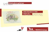 Café littéraire de la MdN : rencontre avec Mélanie RUTTEN des éditions MeMo
