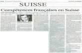 Compétences françaises en Suisse
