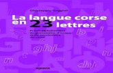 La langue corse en 23 lettres
