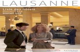 Lausanne, liste des hôtels et pensions 2013