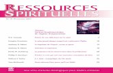 Ressources Spirituelles N° 19 Printemps 2010