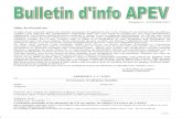 Bulletin d'info APEV n° 2 - janvier 2011