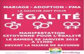 Manifestation à Bayonne en soutien à la loi du mariage pour tous