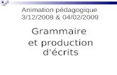 grammaire et production ecrit