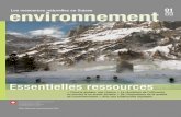 Magazine «environnement» 1/2009 - Essentielles ressources