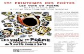 15e Printemps des Poètes à Lyon et agglomération
