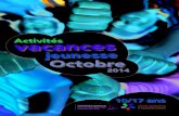 Activités Vacances jeunes Octobre 2014