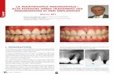 La maintenance parodontale acte essentiel apres traitement des parodontites et peri implantites