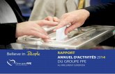 Rapport Annuel D’Activités 2014 du Groupe PPE au Parlement Européen