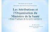 Les attributions et l'organisation du ministère de la santé au Maroc
