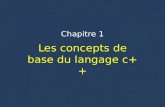 Chapitre 1 - Concepts de base du langage C++