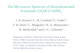 The Microwave Spectrum of Monodeuterated Acetamide CH 2 DC(=O)NH 2 I. A. Konov, a L. H. Coudert, b C. Gutle, b T. R. Huet, c L. Margulès, c R. A. Motiyenko,