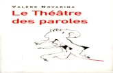 Valère Novarina-Le Théâtre Des Paroles