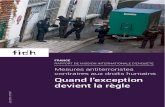 Rapport FIDH Mesures antiterroristes contraires aux droits humains : Quand l'exception devient la règle