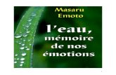 Eau Emoto Masaru L'Eau Mémoire de Nos Émotions