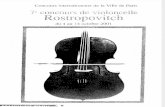 7 e Concours de Violoncello Rostropovitch Du 4 Au 14 Octubre