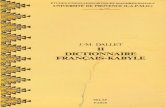 DALLET Dictionnaire Français-Kabyle