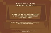 Dictionnaire des racines berbères communes - Mohand Akli Haddadou