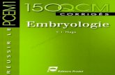 EMBRYOLOGIE-150 QCM-PCEM1