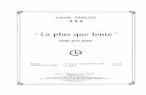 La Plus Que Lente Debussy Claude Violin