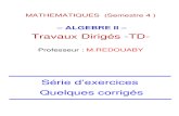Algébre TD (Partie 2)