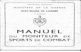 Manuel Du Moniteur de Sports de Combat -  1947