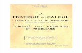 Mathématiques Classiques La Pratique du Calcul 05 Corrigés du Certificats d'Etude Bréjaud Henri