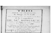 F-Joseph Kohaut (1767) Trios pour le Clavecin, la Harpe ou le Luth