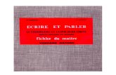 Langue Française Ecrire et Parler CM1 CM 106 Fichiers et correction maitre