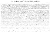 La Bible et l'homosexualité - M. Gilbert