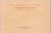 Krishnamurti Italie et Norv¨ge 1933