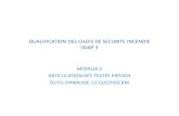 05-SSIAP 3-Module 5- Articulation Textes -Outil d'Analyse
