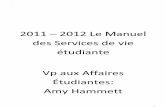 2011-2012 Le Manuel des Services de vie étudiante