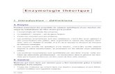 Enzymologie théorique Bio 2 M1
