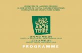 Programme Archi'terre 2015
