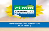 Newsletter interne Cimm Immobilier - Mai 2015