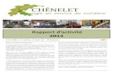 Rapport d'activité Chênelet 2014