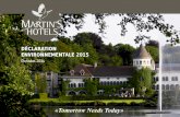 Martin's Hotels - Déclaration envionnementale 2015 (données 2014)