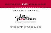 Revue de presse Tout Public Saison 2014-2015