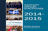 Rapport annuel d'activités 2014-2015